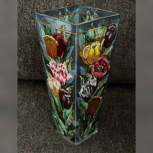 Amia Floral Handpainted Decor Vase